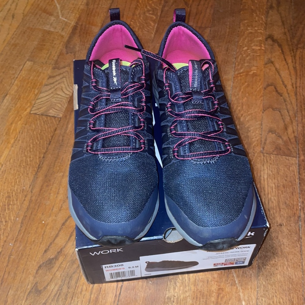 •REEBOK•NWB ASTRORIDE WORK MEMORYTECH MASSAGE FOOTBEED STEEL TOE SHOE SIZE 9.5 - Picture 5 of 16